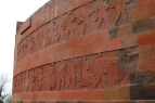The rear of the memorial wall.